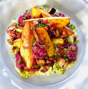 Wirsing mit Kartoffelwedges